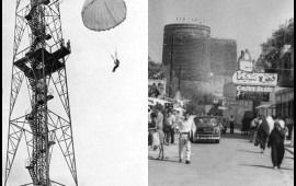 1900cü illərdə Bakı  Paraşütdən atlama, trolleybus...  Nadir FOTOlar