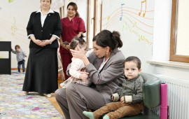 Mehriban Əliyeva və Leyla Əliyeva Bakıdakı 1 saylı körpələr evində olublar 