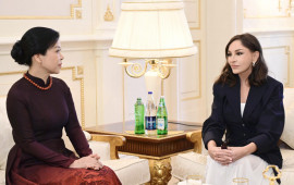 Mehriban Əliyevanın vyetnamlı Baş katibin xanımı ilə görüşü olub 