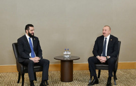 İlham Əliyevin Antalyada Əhməd Əl Şaraa ilə görüşü olub  FOTO