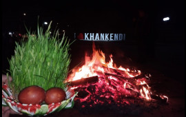 Xankəndidə bayram abhavası: Tonqal yandırıldı 