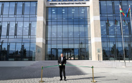 D&ouml;vlətimizin baş&ccedil;ısı Qarabağ Universitetinin Biznes və iqtisadiyyat fak&uuml;ltəsinin binasının a&ccedil;ılışında iştirak edib  FOTO
