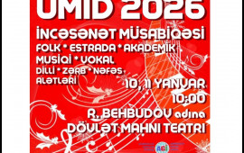 &ldquo;&Uuml;mid 2026&rdquo; incəsənət m&uuml;sabiqəsi ke&ccedil;iriləcək