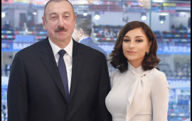 Prezident və xanımı Suqovuşanda məscidin açılışında iştirak ediblər