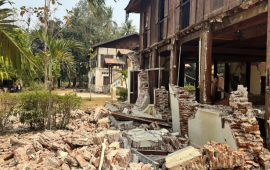 Myanmada zəlzələdə uçan binanın dağıntıları altında 90dan çox insanın qaldığı ehtimal edilir