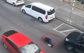 Bakıda piyadaların vurulma görüntüləri  Ani diqqətsizlik 