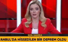 İstanbulda zəlzələ anı  Canlı yayımda studiya belə silkələndi  VİDEO