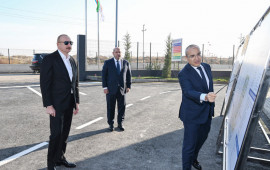 İlham Əliyev Ağdamda metal elektrik dirəklərinin istehsalı m&uuml;əssisəsinin a&ccedil;ılışında iştirak edib