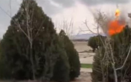 Məktəb ərazisinə d&uuml;şən dronun