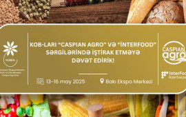 “Caspian Agro” və “İnterFood Azerbaijan” sərgilərində ödənişsiz olaraq məhsul və xidmətlərini nümayiş etdirmək istəyən istehsalçıların nəzərinə!