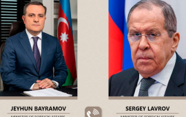 Ceyhun Bayramov və Sergey Lavrov regional və beynəlxalq təhlükəsizlik məsələlərini müzakirə edib